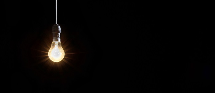Lampe im Dunklen