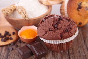Muffin, Ei und Schokolade ohne Käfigeier