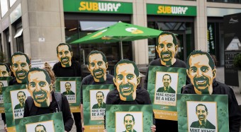 Der doppelte Kehoe: Subway-Protest vor Ort